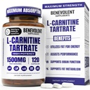 Benevolentné L karnitín doplnok - High Potency 1500mg L-karnitín Tartrate - Rýchle Absorbovanie, Previesť tuk na energiu, Podpora Lean svalovej hmoty, Boost cvičenie výkon a rýchlosť metabolizmu