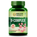 Himalájske organické látky Vitamín B komplex so 100% RDA B1, B2, B3, B5, B6, B9 & B12 