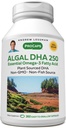 ANDREW LESSMAN Algal DHA 250mg 360 Softgels - Rastlinné Omega-3 Oleje, Prírodné morské riasy, vysoká DHA, non-GMO, vysoká potencia, žiadne žalúdočné ťažkosti, žiadna rybacia pachuť. Malé ľahko prehltnúť