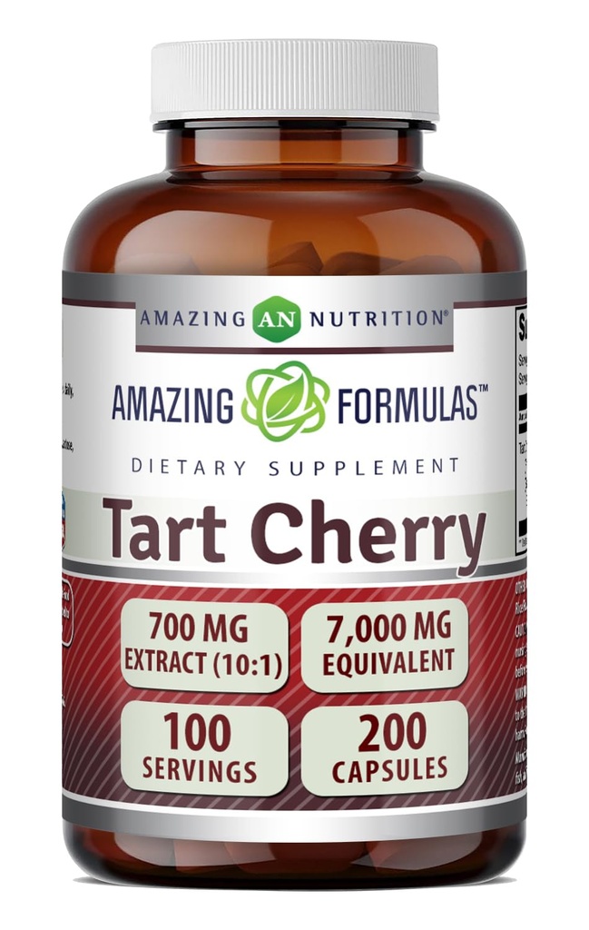 Amazing Formules Tart Cherry Extract 700 Mg Extract (10:1) Per Serving Capsules Supplement 