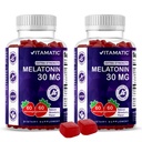 Vitamatic Sugar Free Melatonin 30 mg per Gummy - 60 Servírovanie - 60 Vegetariánske Gummies - Non-Habit forming Supplement (60 gróf)