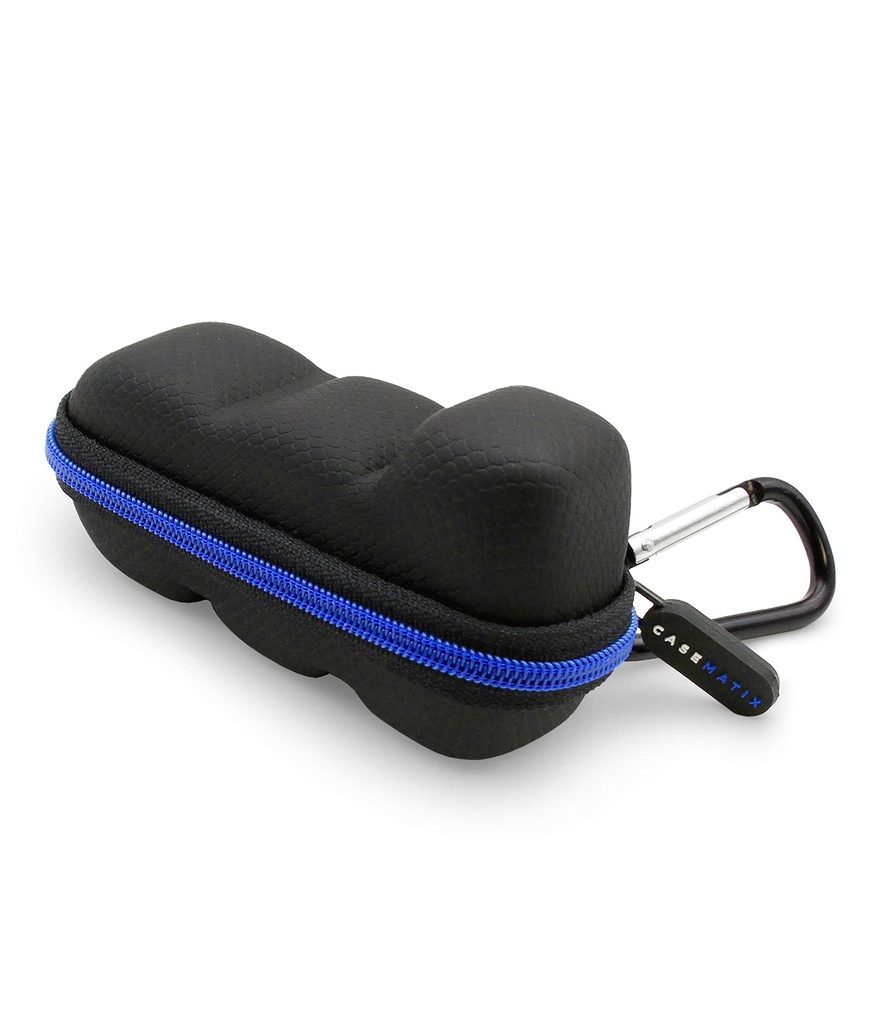 CASEMATIX Astma Inhaler Travel Caseyard a Clip-on Keychain Carabineer, zahŕňa iba inhalátor držiaka, čierny