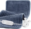 Kúrenie Pad pre úľavu od bolesti chrbta, extra veľký 33 x 17, Prenosný Vykurovací Pad pre plece, krku, krku, Cramp, Menstrual Bolesť, s upgrade 6 Časovač & 6 Teplota Controller