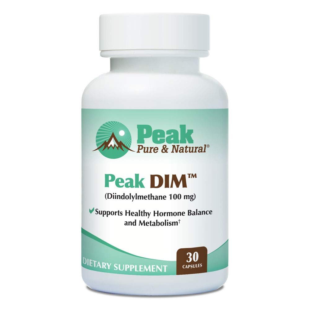 Peak Pure & Natural Peak DIM - Podpora Zdravý hormón & Estrogen Balance - Podpora metabolizmu Doplnkové 100 mg - 30 kapsúl