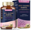 Totaria Inozitol doplnok pre ženy s vitamínom D3, folát, 40:1 pomer Myo-Inozitol 3000 mg & D-Chiro Inozitol 75 mg komplex, vitamín B8 Inozitol doplnok pre ženy vlasy, nechty, zdravie kože