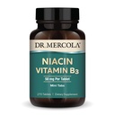 Dr. Mercola Niacin Vitamín B3, 90 Servisov (270 tabliet), Dietary Supplement, Mini Tabs, Essential B Vitamín, non-GMO