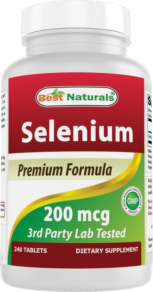 Najlepšie prírodné selén 200 mcg doplnok, 240 Počet