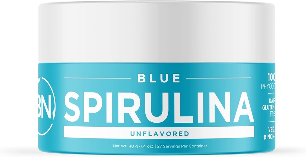 Blue Spirulina Powder Organic - USDA Certified - RAW Nutrient Desense Over 70% Protein per Serving - Purest Source Vegan Protein - Superfood - Bohaté na vitamíny a minerály