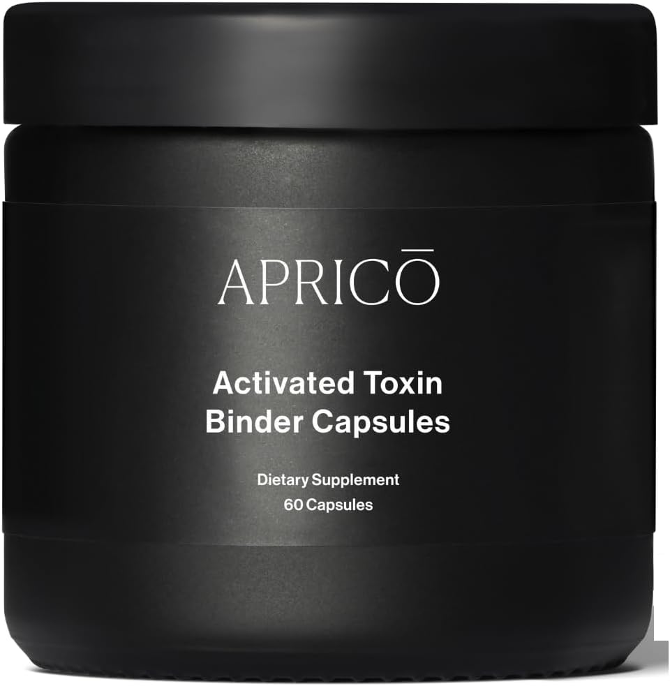 Aprico Activated Toxin Binder Capsules with Activated Charcoal, Zeolit, and Aloe Vera - Detox Support (60 capsule)