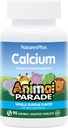 PrírodaPlus Animal Parade Calcium, Vanilla Sundae Chuť - 90 Zvieracie-Shaped Žuvacie tablety - Balenie 2 - Podporuje zdravé kosti - Vegan, Gluten Free - 180 Celkom Servis