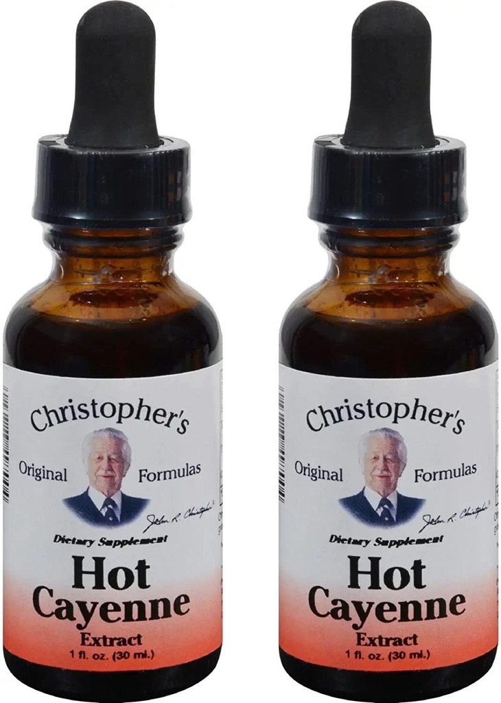 Christopher's Original Formules Hot Cayenne Extract, 1 fl oz - Natural Herbal Supplement - balenie 2