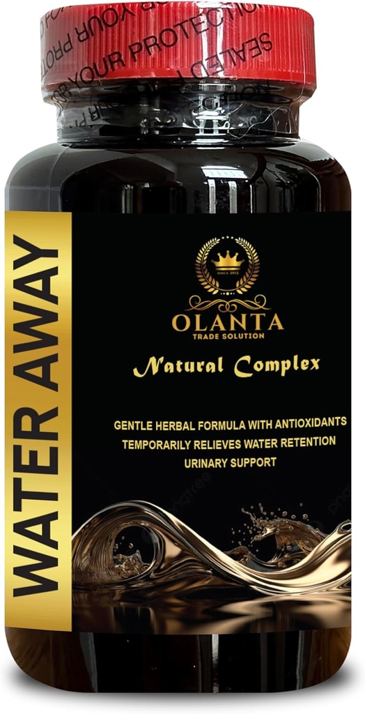 Generic Water Away Pills - Water Retention Pills - Rýchle aktívne Bloating Relief, Milk Thitle, Cranberry, granátové jablko, Turmeric, Vitamín B6, Kyselina citrónová, Zelerové semeno, Tart Cherry, Zelená - 1 fľaša