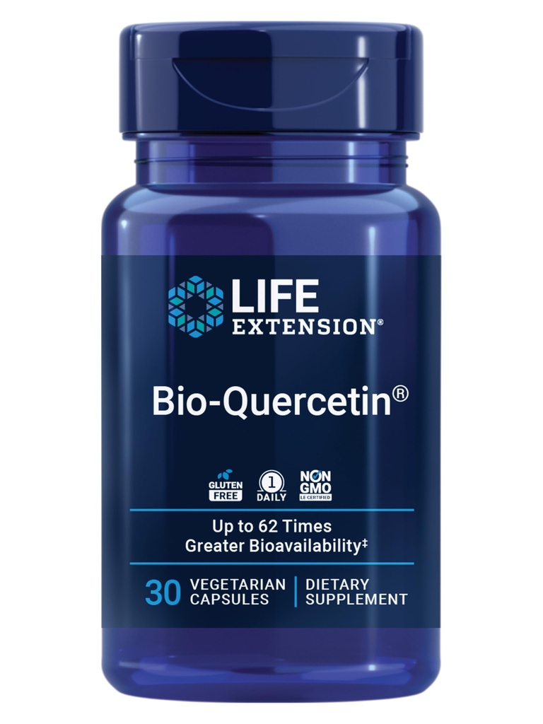 Life Extension Bio-Quercetin, Immune Health Supplement, Heart Health Support, Gluten Free, Non-GMO, Vegetarian, 30 kapsúl