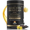 8-in-1 Quercetin s hypromelínom Gummies 1000mg, High Potency Organic Quercetin Supplement with Zincoln & Vitamin C, Elderberry, Seasonal Wellness & Immune Support, Vegan, bez cukru, 120 Gummies