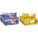 Quest Nutrition Crispy Blueberry Cobbler Hero Protein Bar, 16g Protein Bar, 1g Cukor, 3g a Lemon Cake Protein Bars, High Protein, Low Carb, Gluten Free, Keto Friendly