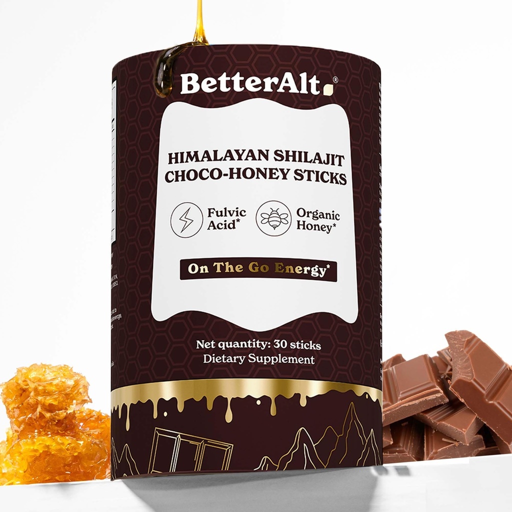Lepšie Alt čokoláda Shilajit Honey tyčinky 75% Fulvic Acid & 85+ Stopové minerály Čokoládová infúzia Raw Honey Himalayan Shilajit Energy Booster 30 Sticks Natural Stamina & Vytrvalosť Podpora