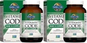 Záhrada života Vitamín K2 a K1, komplex vitamínového kódu Vegan K pre silu kostí a zdravie srdca, Omega bohatý ľanový olej, stopové minerály, probiotiká, 60-dňová zásoba, (Stock of 2)