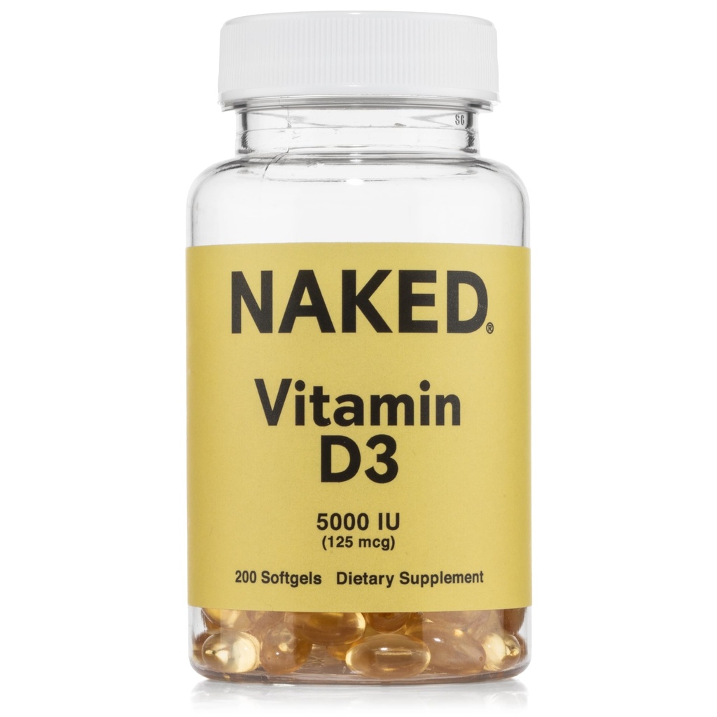 Naked vitamín D3 5000 IU 