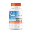 Najlepšie vitamín D3 2000 IU pre mužov a ženy - vitamín D doplnok pre imunitný systém a podporu zdravia srdca, 50 μg na obsluhu, Vit D 3, Non GMO, Gluten & Soy Free - 180 Veggie Softgels