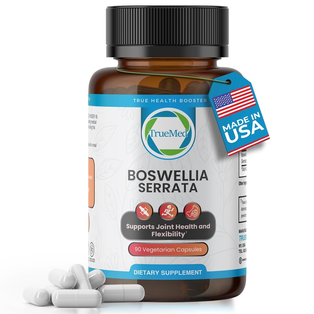 Boswellia Serrata 600mg 65 Boswellic Acid Extract podporuje spoločný komfort, Flexibilita a mobilita Natural Herbal Wellness Supplement Vegan, Non-GMO, Gluten-Free 90 Veg kapsule.