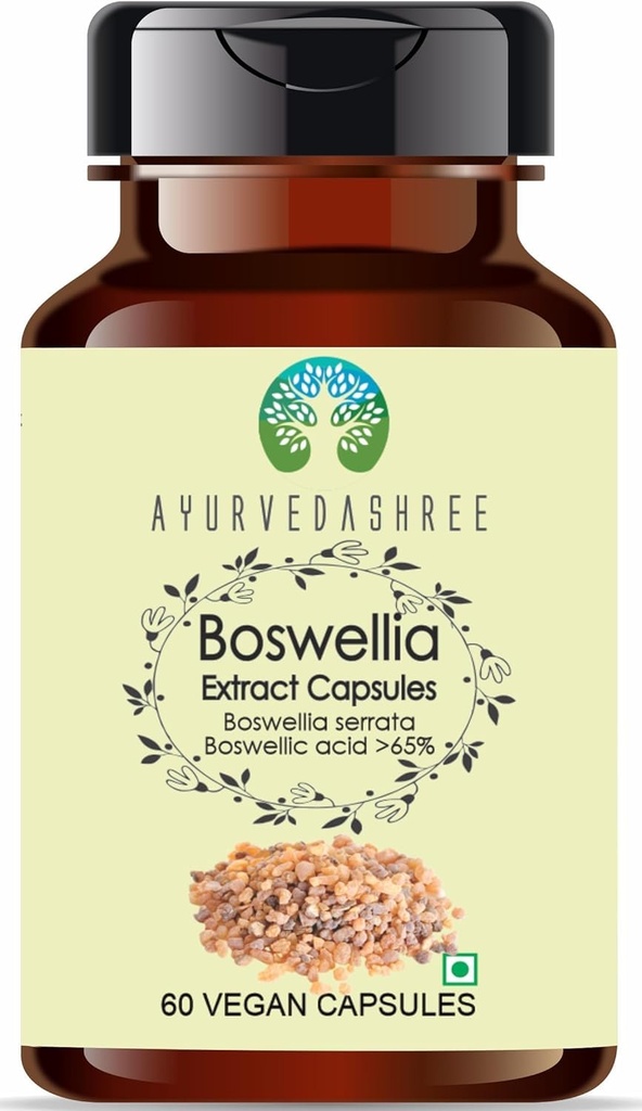 AYURVEDASHREE Boswellia Serrata Extract 500mg - 60 Vegetariánska kapsula