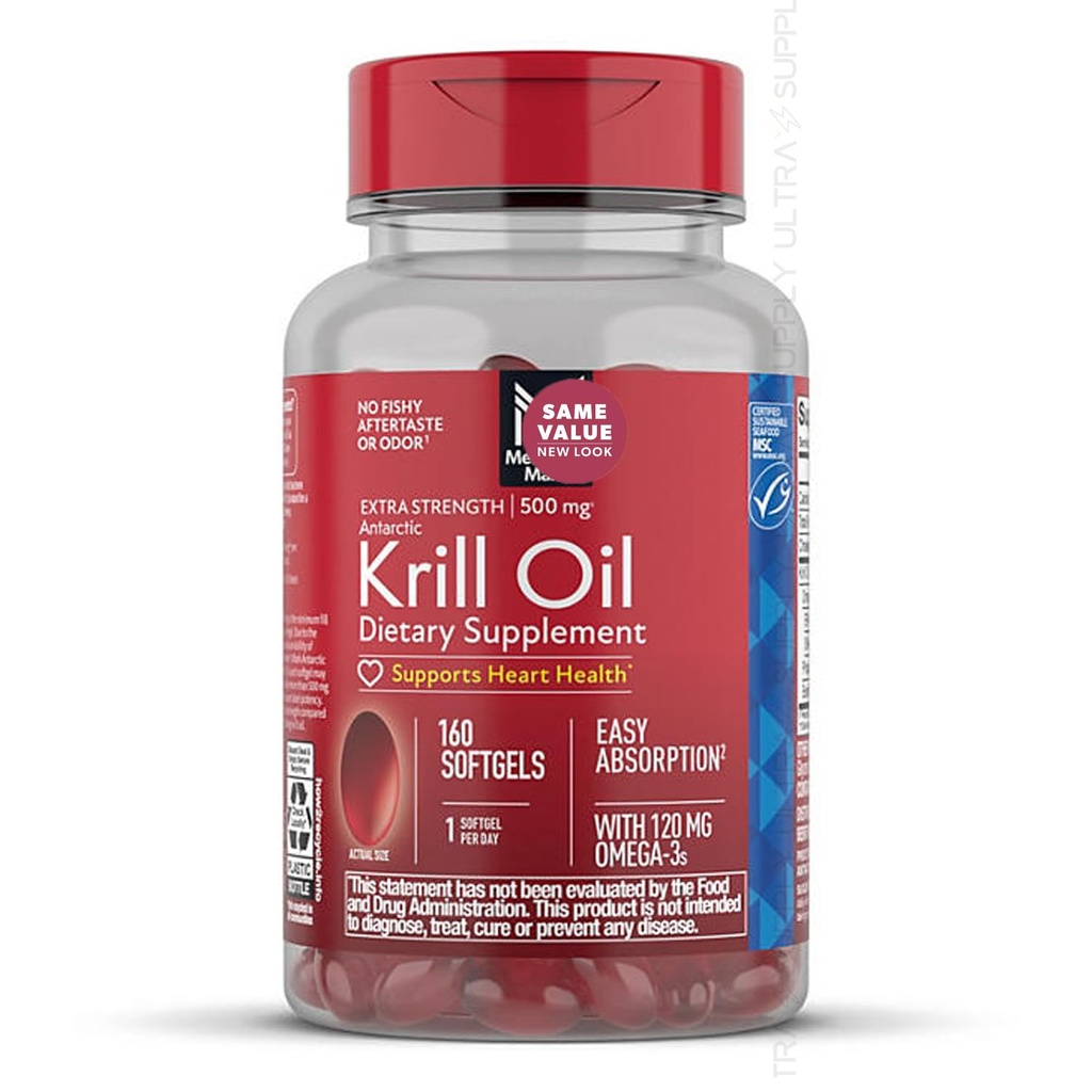 Členovia Mark Krill Oil (160 gróf) Extra sila Antarktída Omega-3, 500 mg 