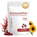 Astaxantín Doplnky 12mg, 180 Softgels, 6Mesiac Zásobovanie 