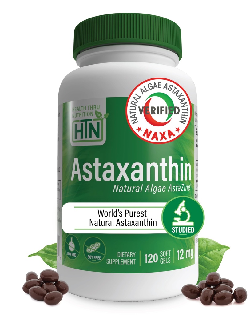 Zdravie Thru Nutrition Astaxantin Triple Strength 12mg Supplement 120 Softgels 