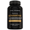 Vital Vitamíny Astaxantín 12mg Softgels - Vyrobené s prírodným astaxantínom - Doplnok k podpore hydratácie kože, elasticita - Obhajuje bunky proti každodennému poškodeniu - Vegan, Made in the USA - 60 Soft Gels