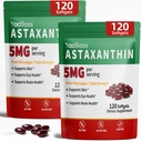 2Pack Astaxantín Doplnky 12mg - Premium Astaxantin for Eye, Brain, Skin & Immune Support, Microrias Source, 240 Softgels