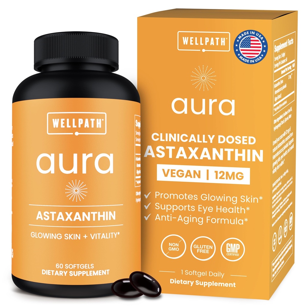 WellPath Astaxantin 12mg Softgets 