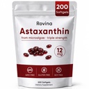 Rovina Astaxantín 12mg Softgels, Antioxidant Supplement for Daily Wellness, Immune, Eye & Skin Support, Joint, Interná cirkulácia, Non-GMO, Gluten Free - 200 Softgels (1)