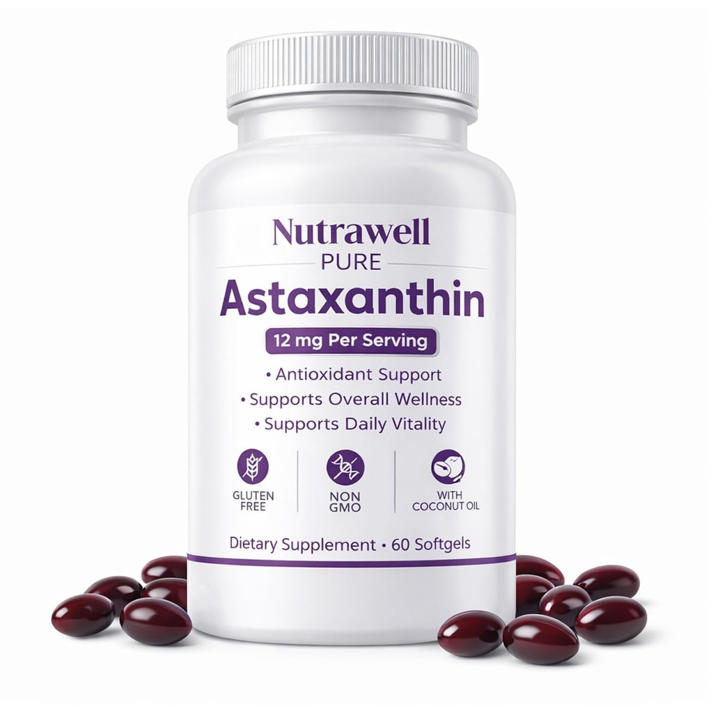 IRMI Nutrawell Astaxantín 12 mg Softgels, Premium Natural Ast Appendix 