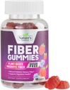Fiber Gummies pre dospelých, bez cukru denne 4g Gummy Fiber Supplement, Prebiotikum Gummy Tráviaca podpora zdravia - Rastlinné na báze rozpustných žuvačiek, Prebiotiká podporuje pravidelnosť a trávenie - 60 Gummies