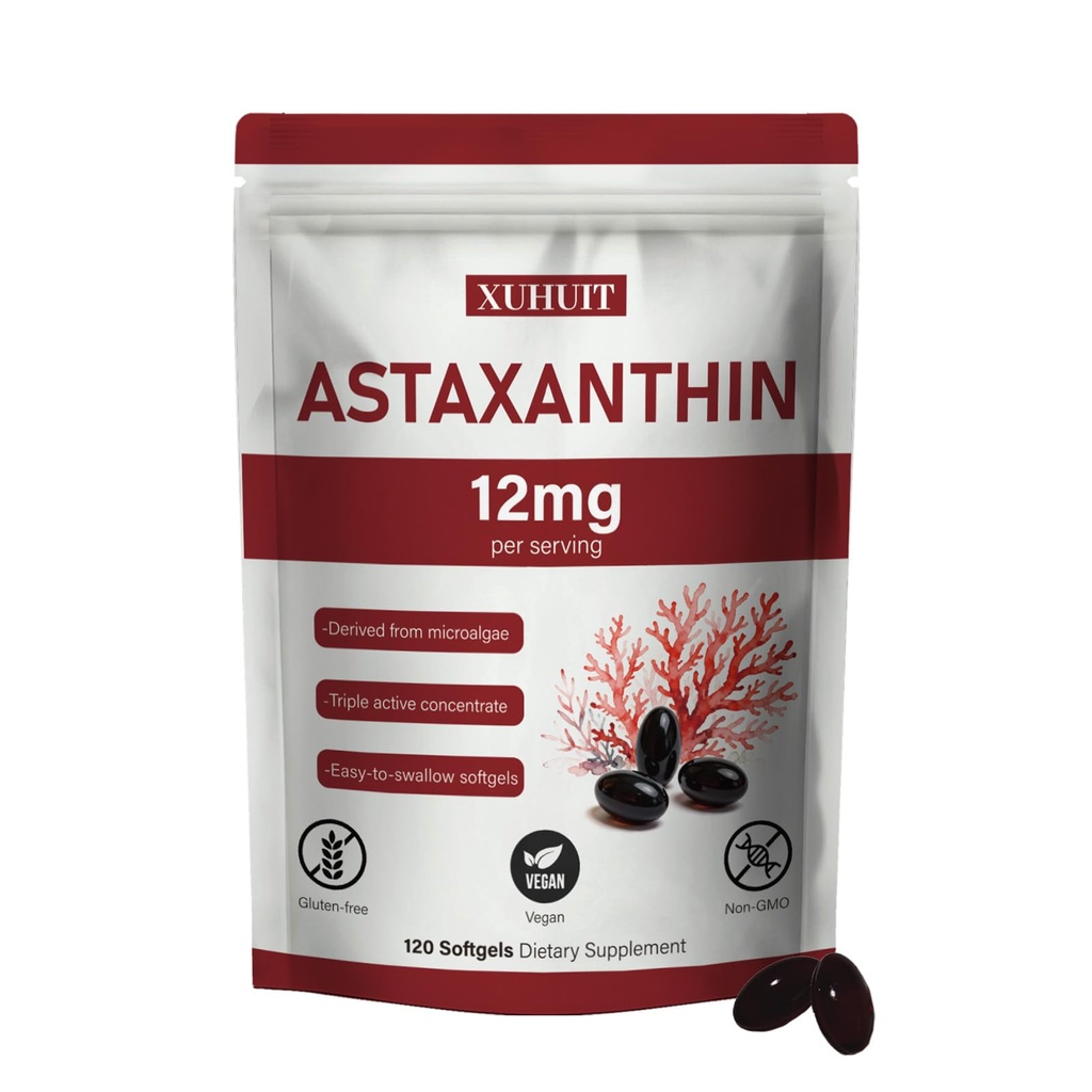 Astaxantín doplnok 12mg, 120 Softgels 