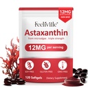 Astaxantín Doplnky, Premium Astaxantin 12mg Antioxidant s antioxidačnou aktivitou, podporuje oči, kĺb, imunitný, zdravie kože, vnútorné cirkulácie, 1Pack(120 Softgels), non-GMO & No Gluten