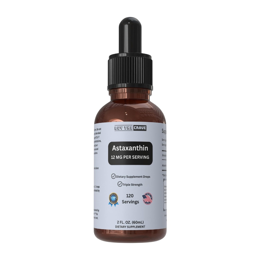 Astaxantin Liquid Drops Infunded with Cold Pressed Extra Virgin Olive Oil 