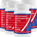 35mg Lipozomálne Astaxantin Supplement - Výkonná antioxidačná podpora pre pokožku, spoločné a očné zdravie - Prírodná antiagingová formula s čistým astaxantínom - Vegan, non- GMO, 240 kapsúl