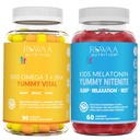 RUWAA NUTRItion Omega 3 Gummies, DHA Gummies a 1mg Melatonin Gummies 