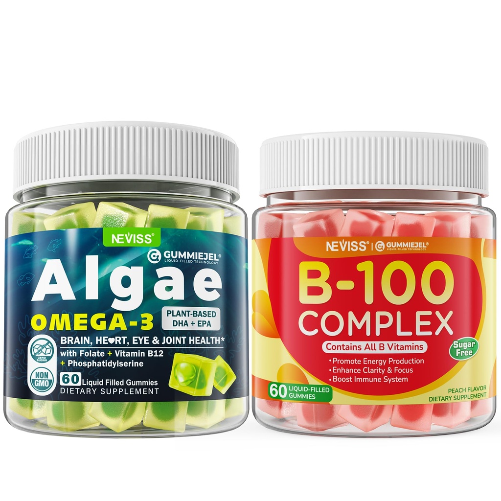 Vegan Omega 3 Gummies+ Vitamín B100 komplexné guličky
