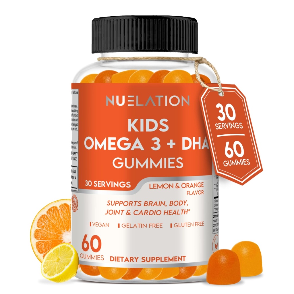 Vegan Omega 3 Gummy pre deti s DHA, Plant Based, 30 Servings, 60 Ct. Želatína zadarmo, lepok zadarmo, non-GMO Omega 3 doplnok. Deti a batoľatá DHA Gummy pre mozog, oči, srdce a imunitnú podporu