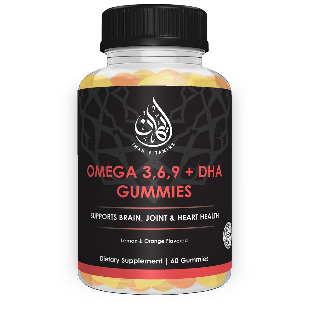 Halal Omega 3 6 9 + DHA Gummies pre dospelých