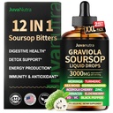(4 Fl Oz) Soursop Bitters Liquid Drops 12 in 1 with Sea Moss, Moringa, Turmerica, Echinacea & Ashwagandha Extract - Bylinné Tonic for Digestive Wellness & Immune Support