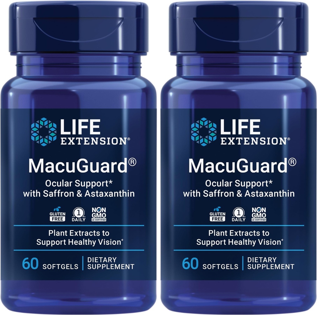 Life Extension MacuGuard Ocular Support with Saff & Ast Appendix 