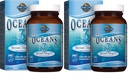 Garden of Life Oceans 3 Beyond Omega-3 with OmegaXantin, EPA, DHA Supplements, Fish Oil with 1200 mg Omega 3, Astaxantin & Brown Seaweed Extract - 60 Softgels, (Pack of 2)
