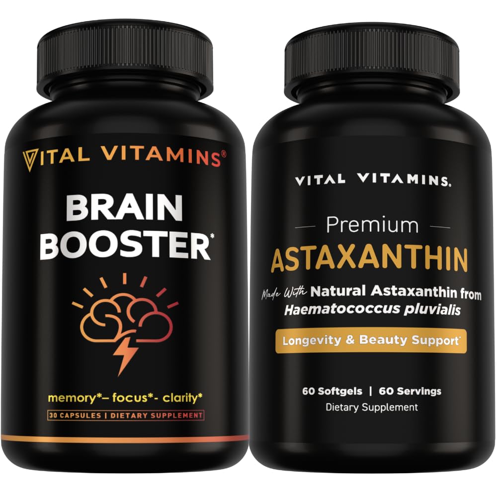 Vitálne vitamíny Posilňovač mozgu 30 ct + astaxantín 60 ou