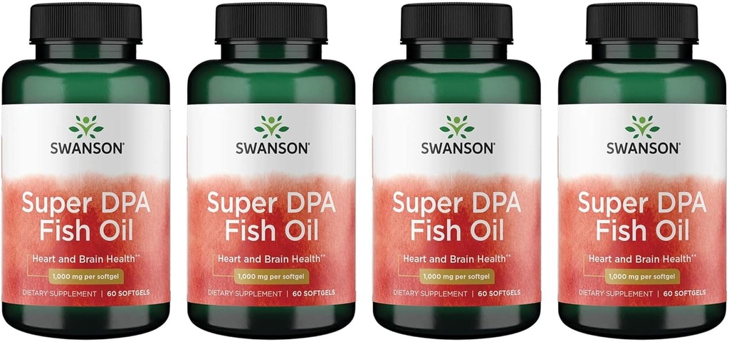 Swanson Super Dpa Fish Oil 1000 mg 60 Sgels (4 balenia)