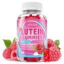 Lutein a Zeaxantin Doplnky, Lutein Gummies s Zeaxantin, Vitamins A, C, E, Čučoriedka, Astaxantin for Vision Health & Eye Stein, Sugar-free/Vegan, Malinová príchuť 60 Počet