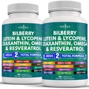 NEW AGE Eye Health Vitamíny s čučoriedkami 300mg luteín a zeaxantín 40mg Lykopén 40mg Resveratrol 100mg extrakt z hroznových semien 200mg astaxantín - očný vitamín 120