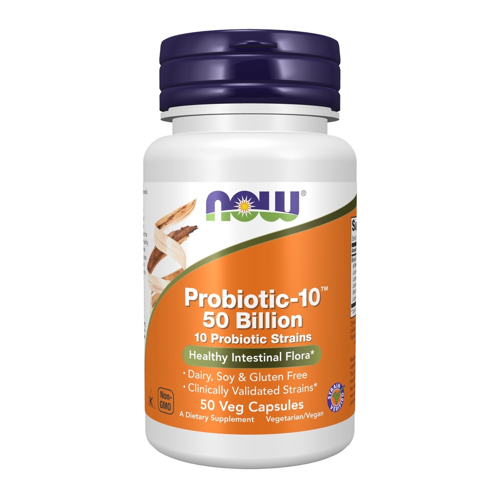 TERAZ Foods Supplements, Probiotic- 10TM, 50 miliárd, s 10 Probiotické kmene, kmeň Overené, 50 Veg Kapsule